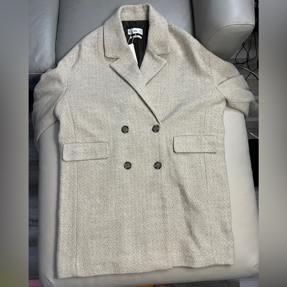 NWT - Mango Women’s Double Breasted Wool Blended Coat - Size M - Picture 6 of 15